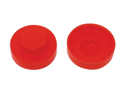 TechFast Cover Cap Poppy Red 16mm (Pack 100)