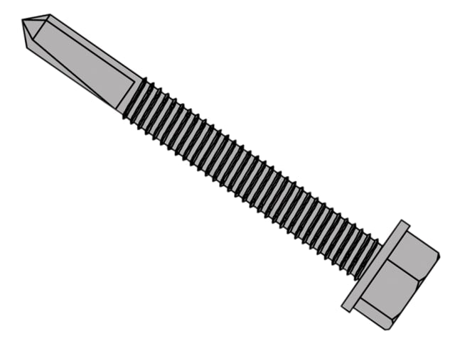 TechFast Roofing Sheet to Steel Hex Screw No.5 Tip 5.5 x 50mm Box 100