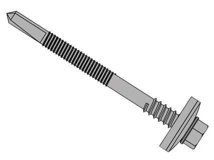 TechFast Composite Panels to Steel Hex Screw No.5 Tip 5.5 x 125mm Box 100