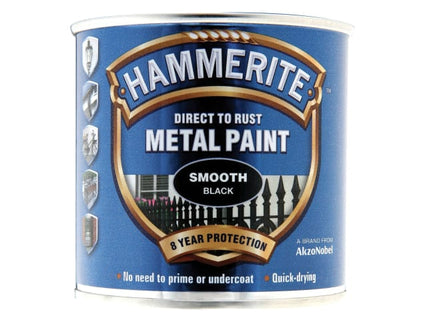 Direct to Rust Smooth Finish Metal Paint Black 250ml