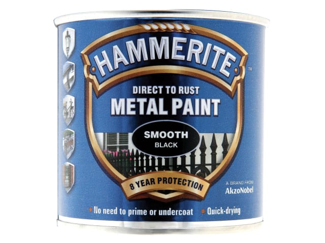 Direct to Rust Smooth Finish Metal Paint Black 250ml