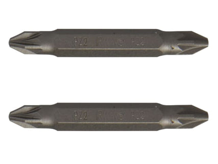 Screwdriver Bits PZ2/PZ2 Double-Ended 50mm (Pack 2)