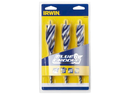 Blue Groove 6X Wood Drill Bit Set, 3 Piece 20-25mm