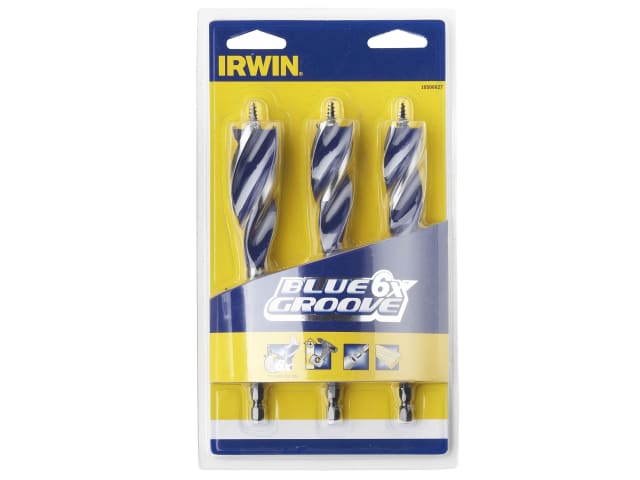 Blue Groove 6X Wood Drill Bit Set, 3 Piece 20-25mm