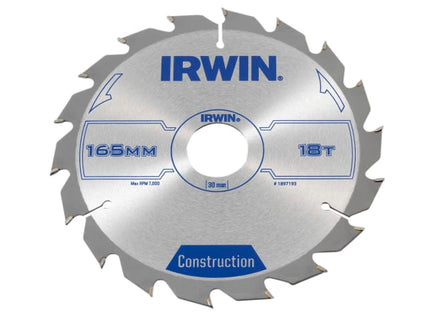 Construction Circular Saw Blade 165 x 30mm x 18T ATB