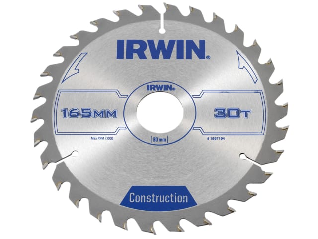 Construction Circular Saw Blade 165 x 30mm x 30T ATB