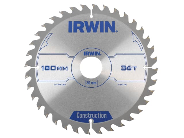 Construction Circular Saw Blade 180 x 30mm x 36T ATB