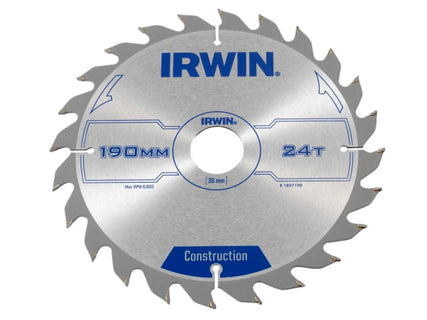 Construction Circular Saw Blade 190 x 30mm x 24T ATB