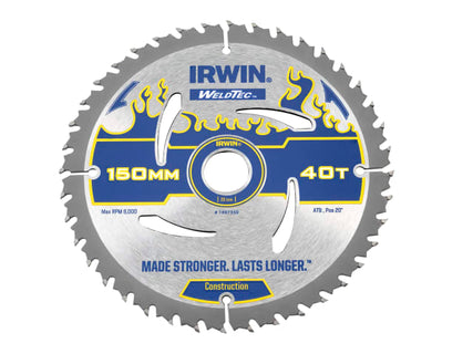 Weldtec Circular Saw Blade 150 x 20mm x 40T ATB