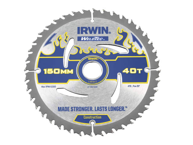 Weldtec Circular Saw Blade 150 x 20mm x 40T ATB