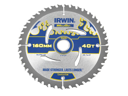 Weldtec Circular Saw Blade 160 x 20mm x 40T ATB