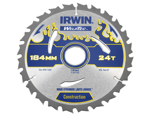 Weldtec Circular Saw Blade 184 x 30mm x 24T ATB