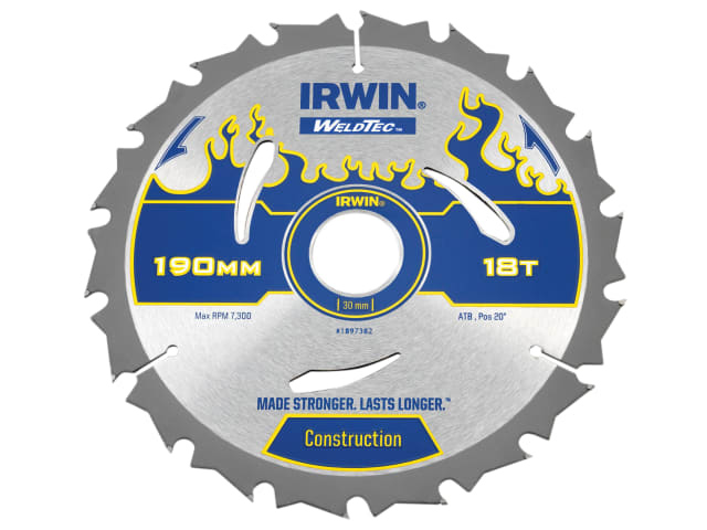 Weldtec Circular Saw Blade 190 x 30mm x 18T ATB