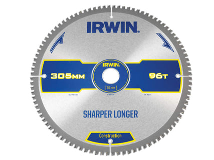 Construction Mitre Circular Saw Blade 305 x 30mm x 96T ATB/Neg