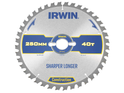 Construction Table & Mitre Circular Saw Blade 250 x 30mm x 40T ATB