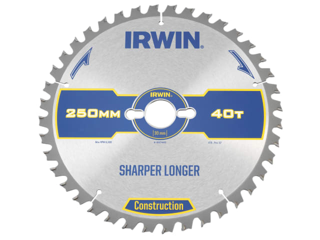 Construction Table & Mitre Circular Saw Blade 250 x 30mm x 40T ATB