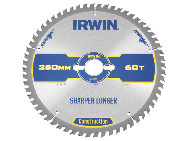 Construction Table & Mitre Circular Saw Blade 250 x 30mm x 60T ATB