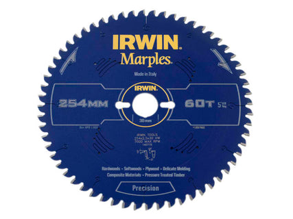 Marples Mitre Circular Saw Blade 254 x 30mm x 60T ATB/Neg