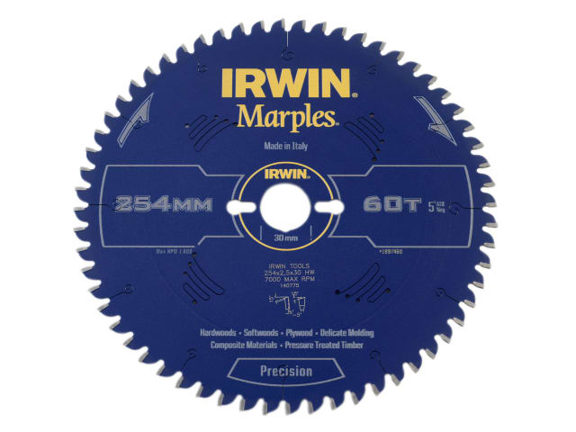 Marples Mitre Circular Saw Blade 254 x 30mm x 60T ATB/Neg