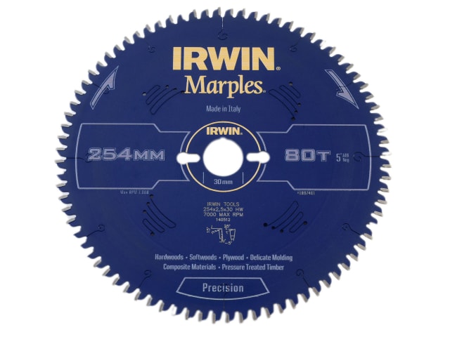 Marples Mitre Circular Saw Blade 254 x 30mm x 80T HI-ATB/Neg