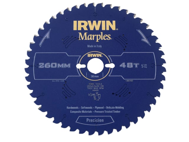 Marples Mitre Circular Saw Blade 260 x 30mm x 48T ATB/Neg