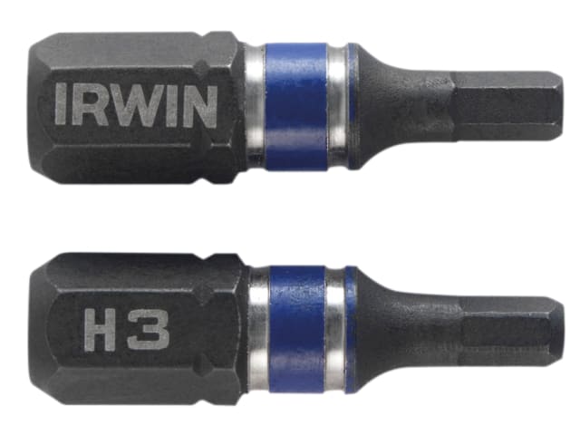 Impact Screwdriver Bits Hex 3.0 x 25mm (Pack 2)